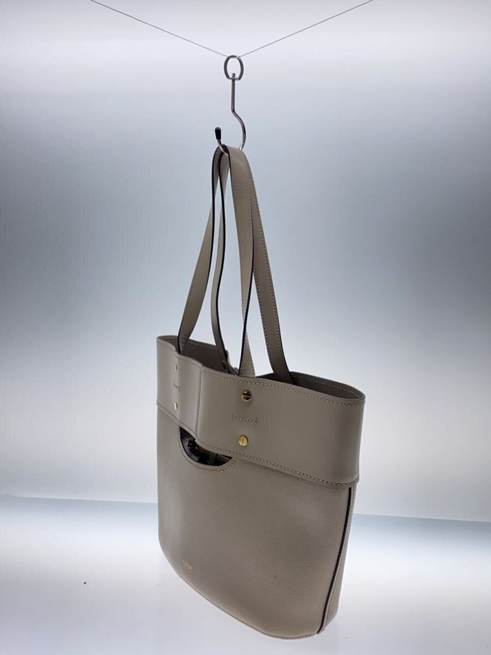 Chloe Bag Leather Tote Beige Tan